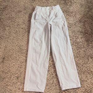 Aritzia Wilfred Free Light Gray Wide Leg Pants
